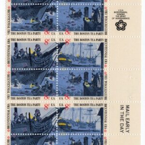 Scott #1483a (1480-83) Boston Tea Party Plate Block of 20 Stamps - MNH LR