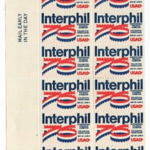 Scott #1632 Interphil Plate Block of 20 Stamps - MNH UL