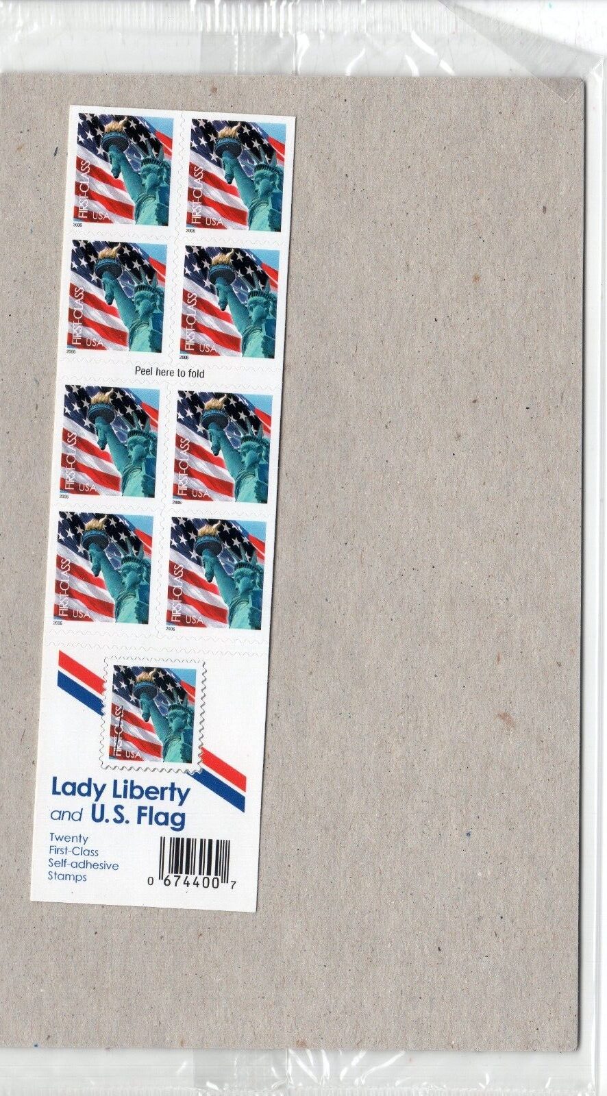Scott #3972a Statue of Liberty & Flag Booklet of 20 Stamps - Sealed