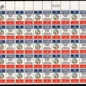 Scott #1422a Disabled Veterans & Servicemen Sheet of 50 Stamps - MNH P#32442 UR