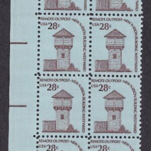 Scott #1604 Remote Outpost Ft. Nisqually Plate Block of 20 Stamps MNH P#38778 UL