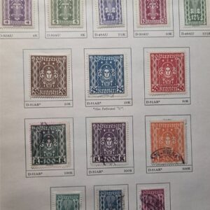 Stamp Austria 1922 #254-261, 288-293 MH except #260-1,289,291-3 (used)