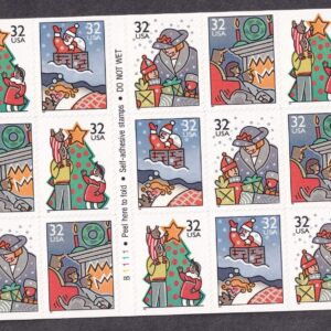 Scott #3116a Christmas Family Scenes Booklet of 20 32¢ Stamps - MNH P#B1111