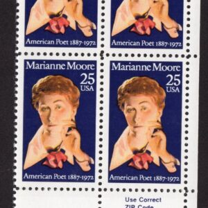 Scott #2449 Marianne Moore Zip Block of 4 Stamps - MNH