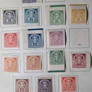 Stamp Austria 1920-21 Newspaper P29-P37, P39-P47 MH