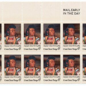 Scott #1364 Chief Joseph Plate Block of 20 Stamps - MNH UR