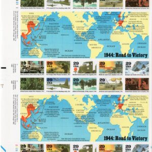Scott #2838 WW2 1944: Road to Victory Sheet of 20 Stamps - MNH
