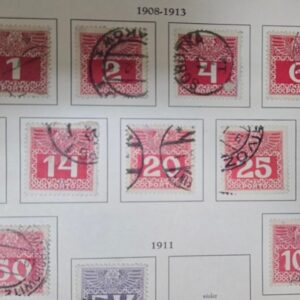 Stamp Austria1910-1913 Postage Due J34-J44 used