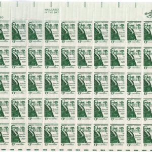 Scott #1380 Daniel Webster Dartmouth Sheet of 50 Stamps - MNH P#31080 UL