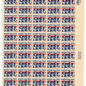 Scott #1342 Support Our Youth Sheet of 50 Stamps - MNH P#29837 LR