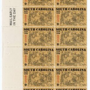 Scott #1407 South Carolina Plate Block of 20 Stamps - MNH P#32028 UL PC#8