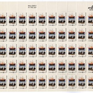 Scott #1420 Landing of the Pilgrims Sheet of 50 Stamps - MNH P#32772 UL