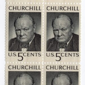 Scott #1264 Winston Churchill Block of 4 Stamps - MNH w/top line selvage