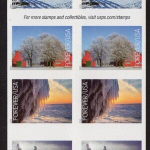 Scott #6042b (6038) Winter Landscapes Booklet Pane of 12 Stamps - MNH