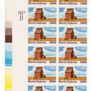 Scott #2403 North Dakota Grain Elevator Plate Block of 20 Stamps - MNH LL #3