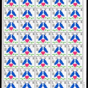 Scott #2440 Love Birds Sheet of 50 Stamps - MNH P#U2222 UR