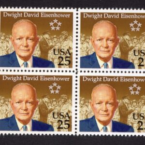 Scott #2513 1990 Dwight D. Eisenhower Block of 4 Stamps - MNH