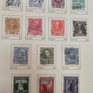 Stamp Austria 1908-1916 #110A-111A,112-113,114A,115,116A-119a,120-122,124 used
