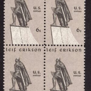 Scott #1359 Leif Erikson Block of 4 Stamps - MNH