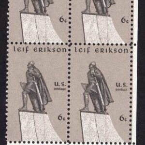 Scott #1359 Leif Erikson Zip Block of 4 Stamps - MNH