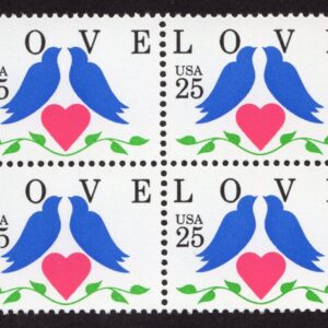 Scott #2440 Love Birds Block of 4 Stamps - MNH