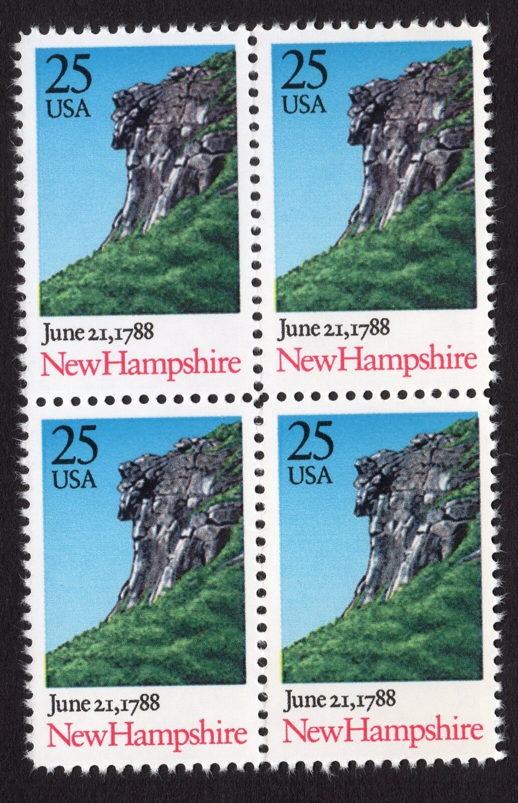 Scott #2344 New Hampshire Block of 4 Stamps - MNH
