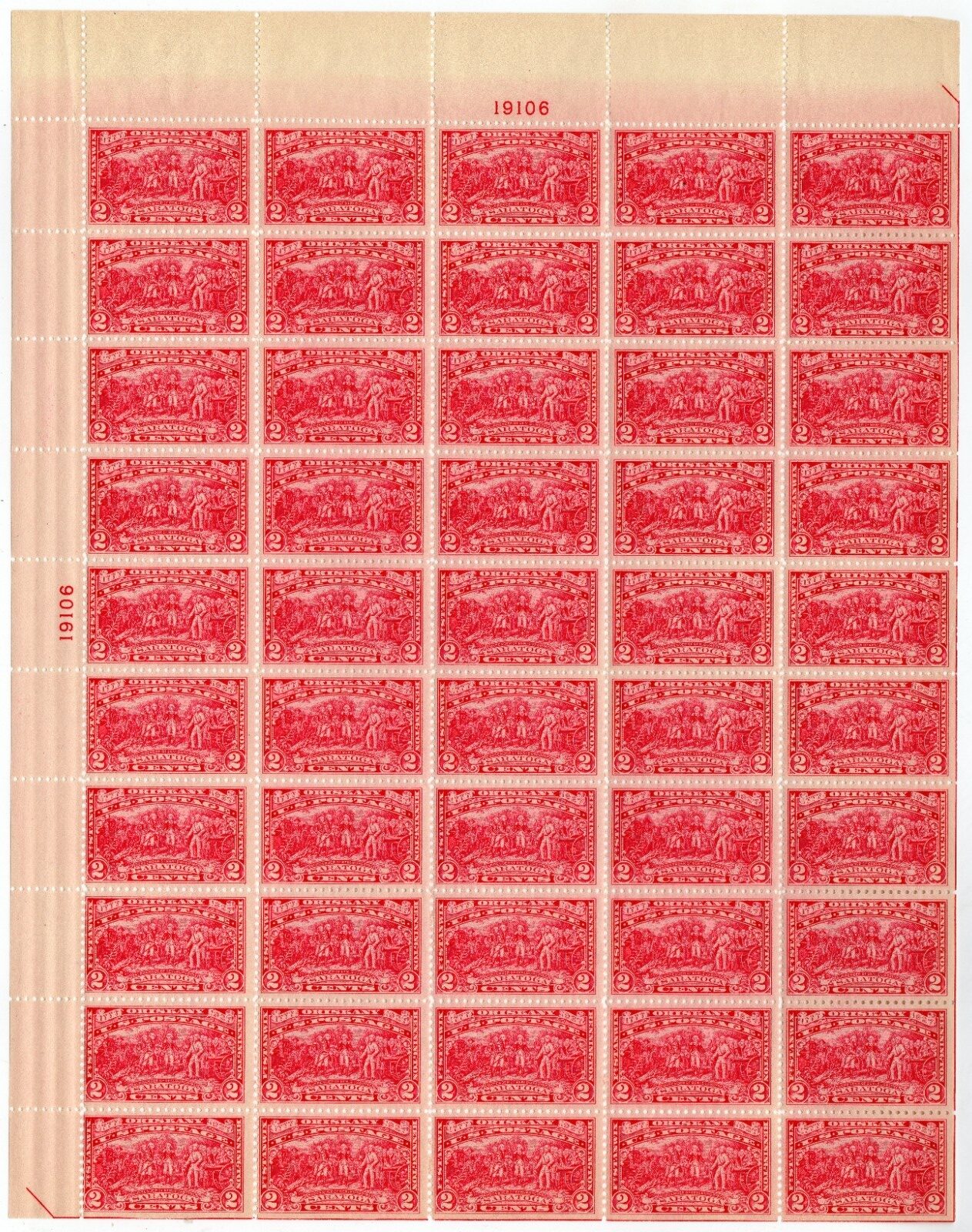 Scott #644 Saratoga General Burgoyne Sheet of 100 Stamps - MNH P#19106
