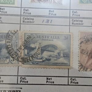 Stamp Australia 1930-36 #104, 112, 131, 139, 159 used