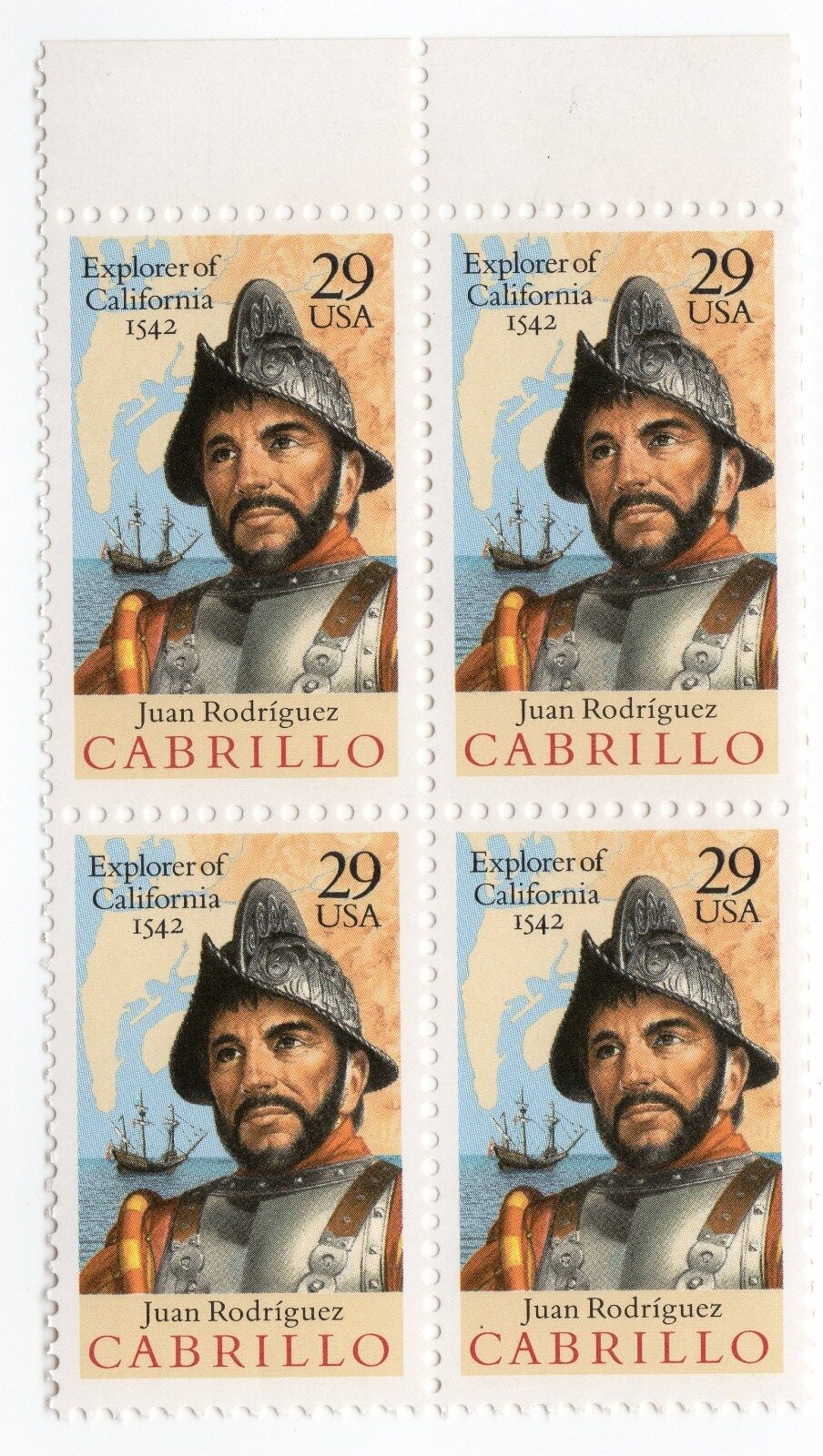 Scott #2704 Juan Rodriguez Cabrillo California Block of 4 Stamps - MNH