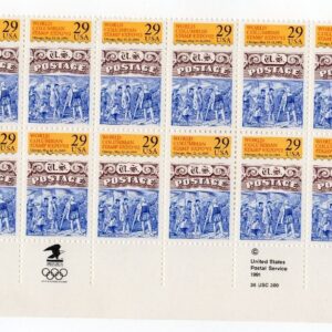 Scott #2616 World Columbian Expo Plate Block of 20 Stamps - MNH LL