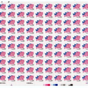 Scott #2531 Flags on Parade Sheet of 100 Stamps - MNH P#2222 LR