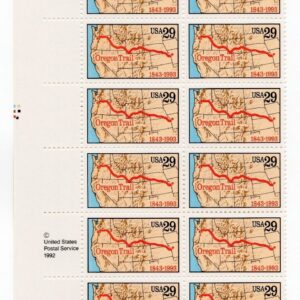 Scott #2747 29¢ Oregon Trail Plate Block of 20 Stamps - MNH P#11121-1 UL