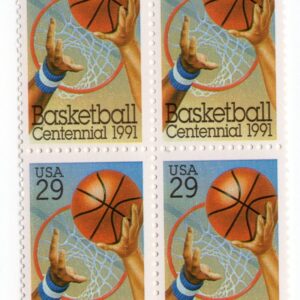 Scott #2560 Basketball Hoops Block of 4 Stamps - MNH