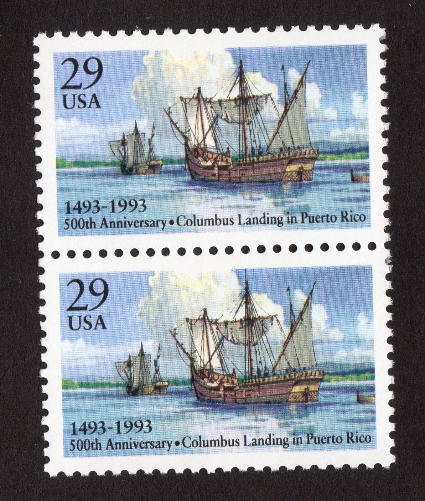 Scott #2805 Columbus Landing Puerto Rico Pair of Stamps - MNH