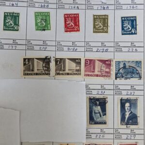 Stamp Finland 1932-45 Postage set of 14 used