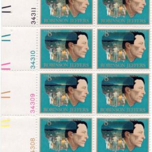 Scott #1485 American Arts (Robinson Jeffers) Plate Block of 12 Stamps - MNH