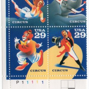 Scott #2753a Circus Events (Elephant) Plate Block of 4 Stamps - MNH