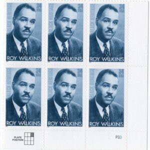 Scott #3501 Roy Wilkins (Black Heritage) Plate Block of 6 Stamps - MNH
