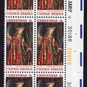 Scott #1363a Angel Gabriel (van Eyck) Plate Block of 10 Stamps - MNH Right 2ME