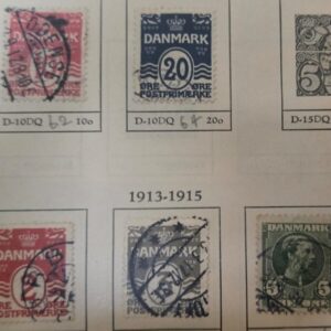 Stamp Denmark 1904-15 #62, 64, 70, 85-87, 90, 97 used