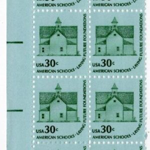 Scott #1606 Morris School Plate Block of 20 Stamps - MNH P#39131 UL