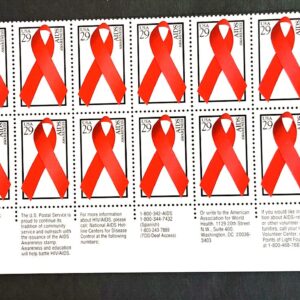 Scott #2806 AIDS Awareness (HIV) Plate Block of 20 Stamps - MNH LR