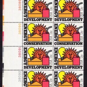 Scott #1724a (1723-24) Energy Conservation Plate Block of 12 Stamps - MNH UL