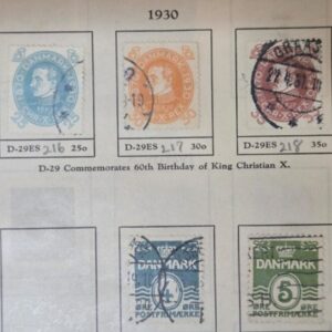 Stamp Denmark #215-220, 222-223, 228 used