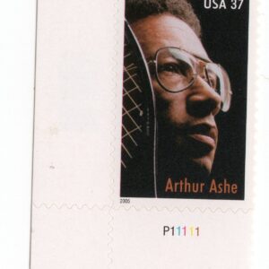 Scott #3936 Arthur Ashe Plate # Single Stamp - MNH LL