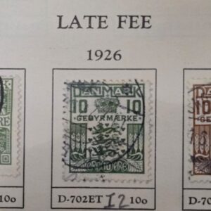 Stamp Denmark 1923-31 Late Fee I1-I3 used