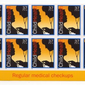 Scott #3938 Child Health Plate Block of 10 Stamps - MNH Bottom