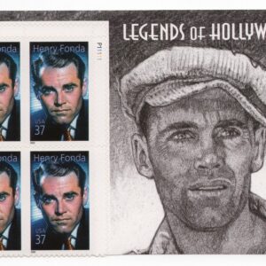 Scott #3911 Henry Fonda Legends of Hollywood Title Plate Block of 4 Stamps - MNH