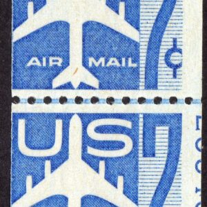 Scott #c52 Silhoulette of Jet Joint Line Pair Coil Stamps - MNH Small Holes