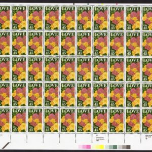 Scott #2379 Love Flowers (Roses) Sheet of 50 Stamps - MNH LL